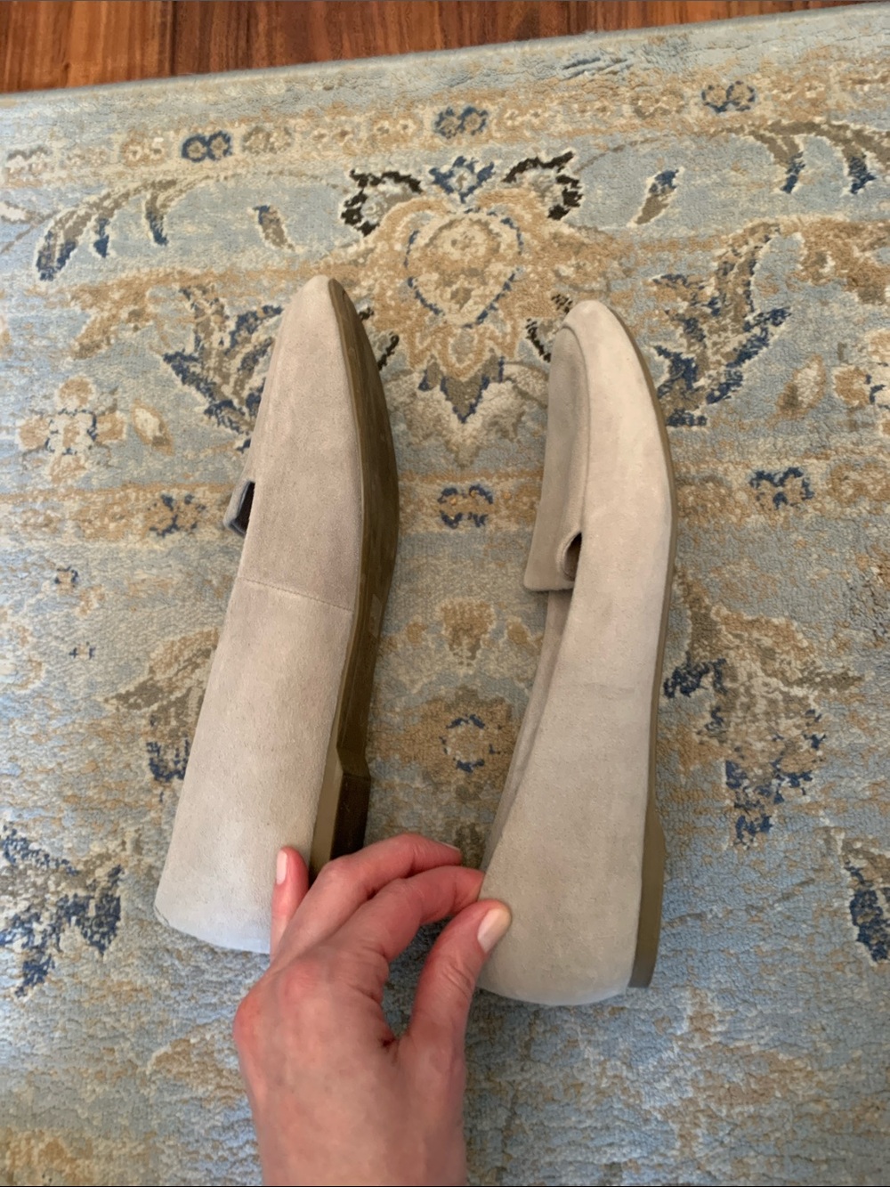 GAP Womens Suede Slip-On Loafers in Beige - Picture 2 of 3